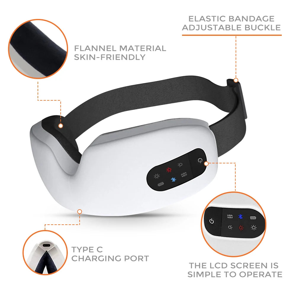 Smart Eye Massager Bluetooth Music Vibration Massage Eyemask